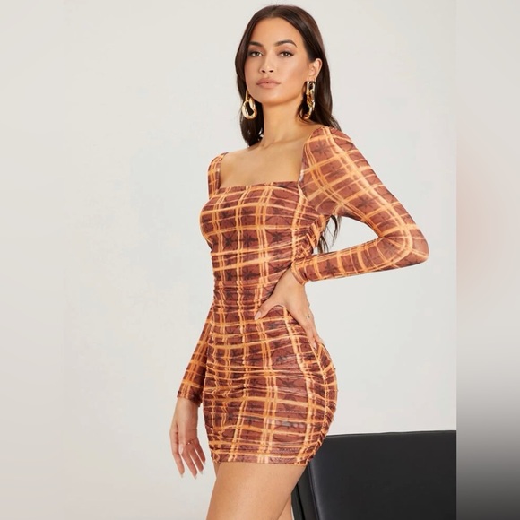 SHEIN Dresses & Skirts - SHEIN - Pattern Sheer Mini Dres